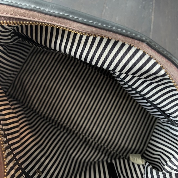 Kate Spade Black/Brown Leather and Suede Zip Satchel handbag - Picture 7 of 13